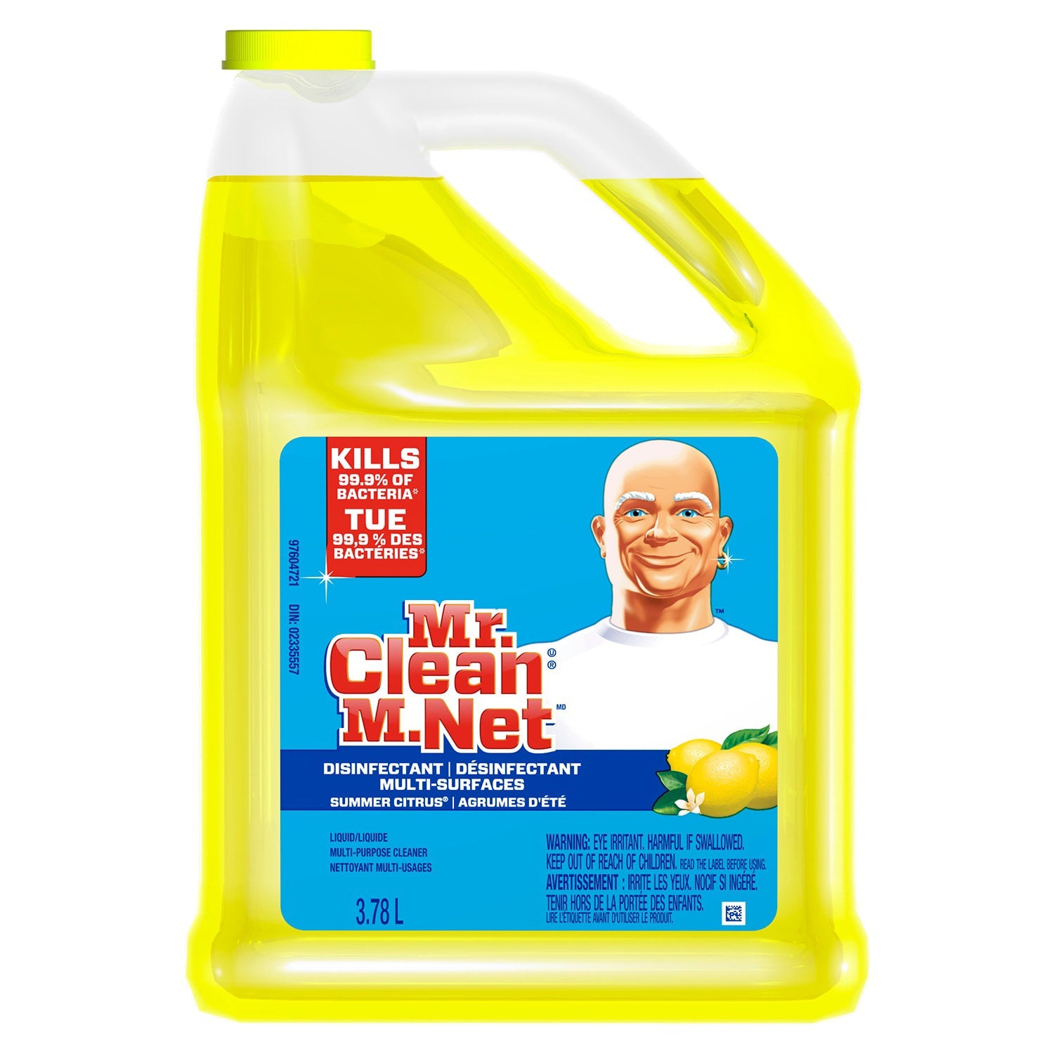 Mr. Clean® All-Purpose Cleaner, 3.78L, Yellow, Summer Citrus Scent, Sold Individually-B2B Discounters