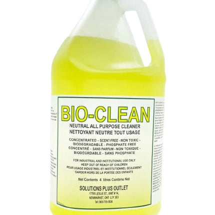 Multi-Clean® Bio-Shine Neutral Cleaner, 4L, Lemon Scent, Sold Individually-B2B Discounters