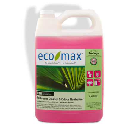 Prism Care™ Eco-Max® Bathroom Cleaner & Odour Neutralizer, Pink, 4L, Sold Individually-B2B Discounters