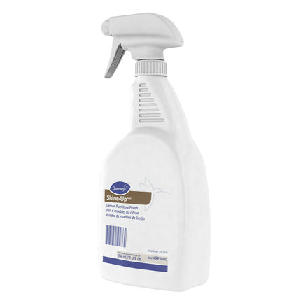Diversey™ Shine-Up™ Lemon Furniture Polish, White Liquid, Lemon Fragrance, 32oz., Sold Individually-B2B Discounters