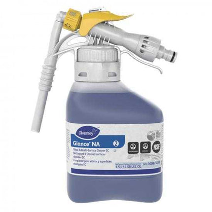 Diversey™ Glance® NA Glass & Multi-Surface Cleaner SC, Blue, 1.5L, Sold Individually-B2B Discounters