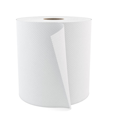 Cascades® Select® Roll Paper Towel, White, 1-Ply, 7.9" W x 800' L, 6 Rolls/Case-B2B Discounters