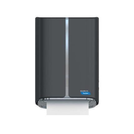 Cascades PRO Tandem® Mechanical No-Touch Hand Towel Dispenser, Dark Gray, 1/Case-B2B Discounters