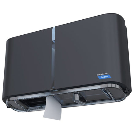 Cascades® Tandem JRT Double Towel Dispenser, Grey, Sold Individually-B2B Discounters