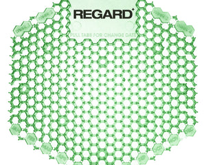 REGARD® Wave Urinal Screen, Herbal Mint Scent, Green, 2/Pack-B2B Discounters