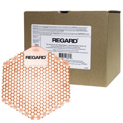 REGARD® Wave Urinal Screen, Mango Scent, Orange, 2/Pack-B2B Discounters