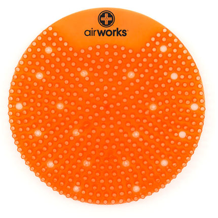 Hospeco® Airworks® Splash Free™ Urinal Screen, Orange, Citrus Grove Scent, Sold Individually-B2B Discounters