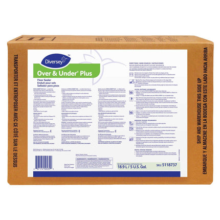 Over & Under® Plus Floor Sealer, Ammonia Scent, White, 18.9L, Sold Individually-B2B Discounters