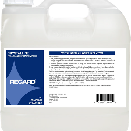 REGARD Crystalline Floor Finish - White, 10L, Sold Individually
