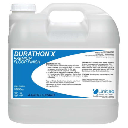 Durathon™X Premium Floor Finish, 2.5 Gallons, White, 2 Bottles/Case-B2B Discounters