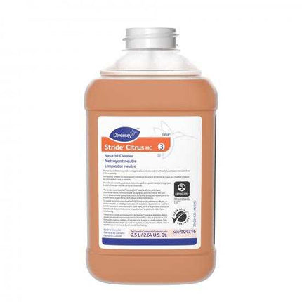 Diversey™ Stride® Citrus HC Neutral Cleaner, Green Seal, Orange, 2.5L, Sold Individually-B2B Discounters