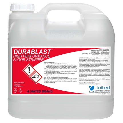 Durablast™ High Performance Floor Stripper, 2.5 Gallons, White, 2 Bottles/Case-B2B Discounters