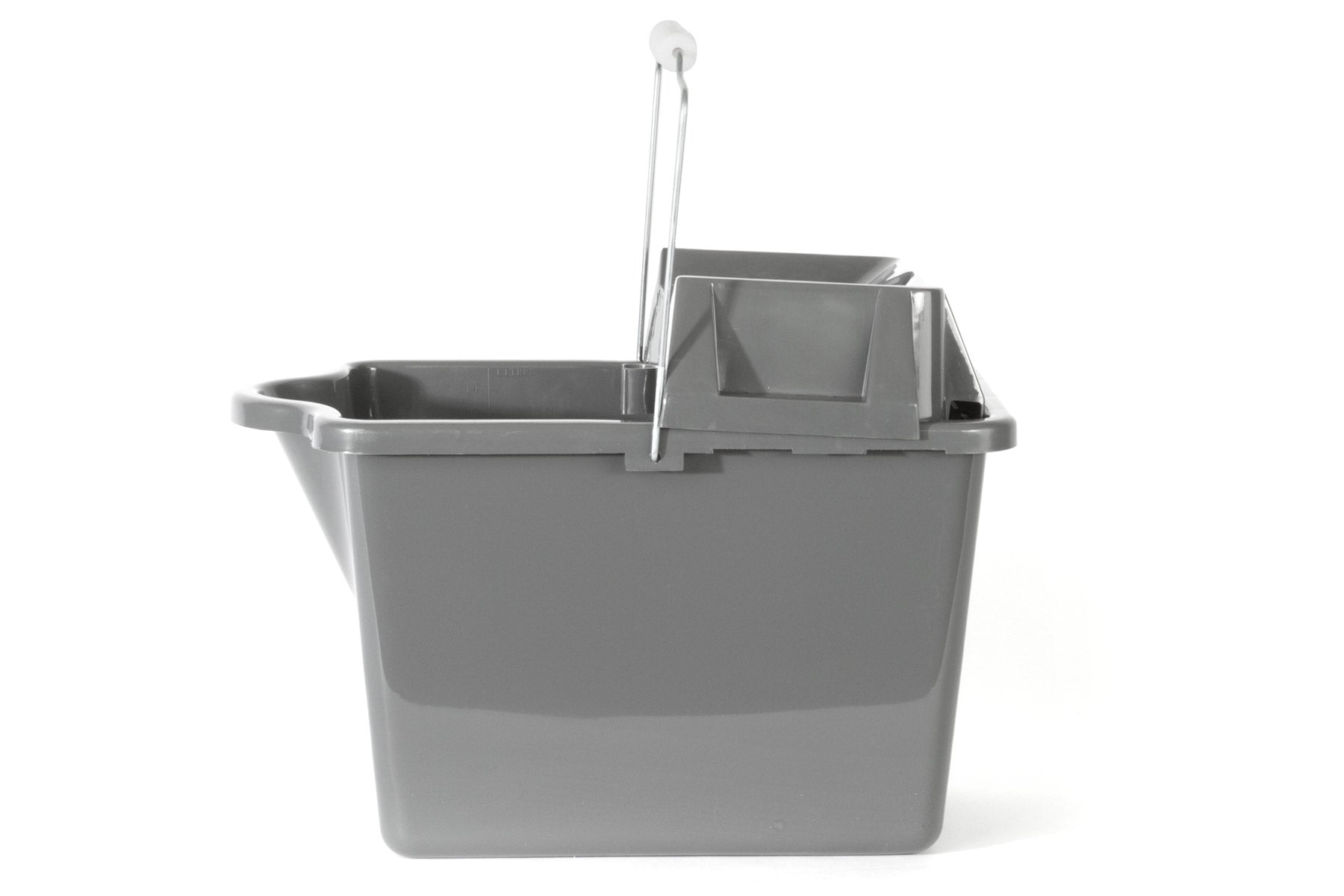 Atlas Graham Furgale Rectangular Pail With Wringer, Grey, 12Qt, Sold Individually-B2B Discounters