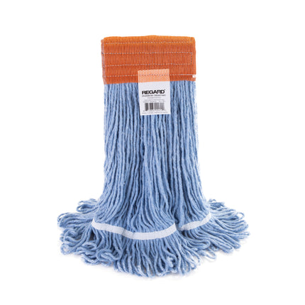 REGARD® JaniLoop Wide Band Wet Mop, Blue, Medium, Sold Individually-B2B Discounters