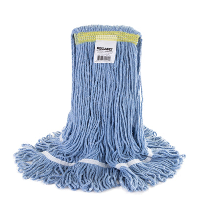 REGARD® Narrow Band Wet Mop, Blue, Large, Sold Individually-B2B Discounters
