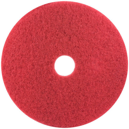 REGARD® Floor Buffing Pad, Red, 18", Sold Individually-B2B Discounters