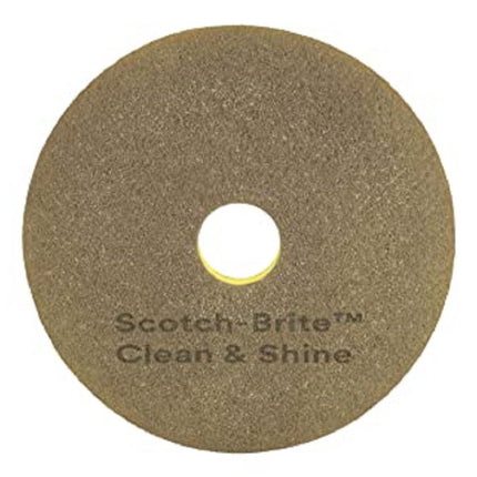 3M™ Scotch-Brite™ Clean & Shine Pad, 14", Tan, Sold Individually-B2B Discounters