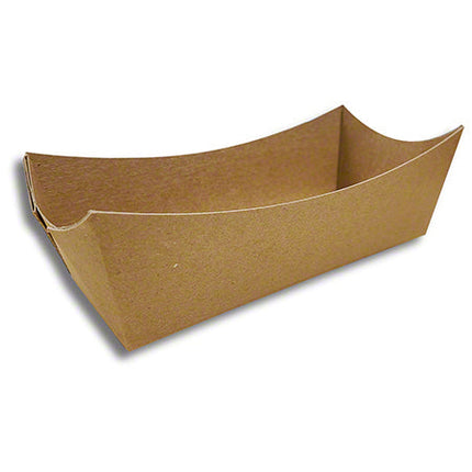 SeaSide Paper TrayToGo Poly-Lined Hot Dog Tray, 7", Kraft, 560/Case-B2B Discounters