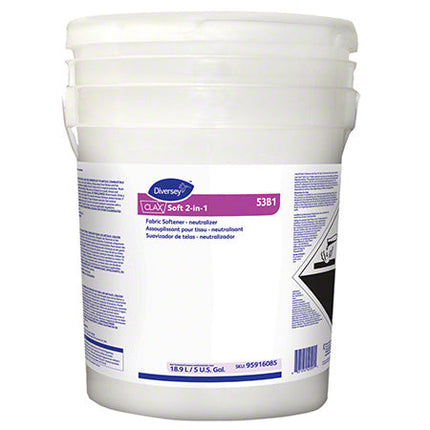 Diversey™ Clax® Soft 2-in-1 Fabric Softener, Blue, 5gal, Sold Individually-B2B Discounters