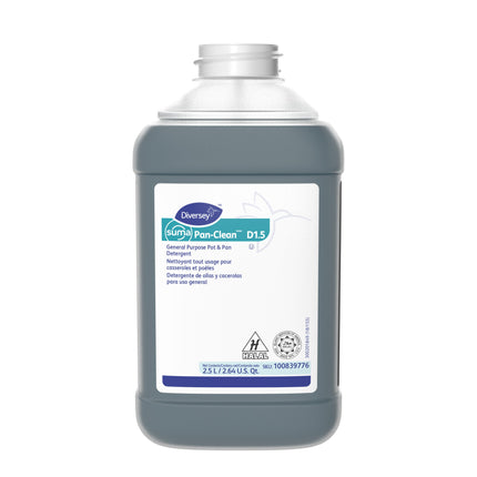 Diversey™ Suma® Pan-Clean™ D1.5 Detergent, Blue, 2.5L, Sold Individually-B2B Discounters