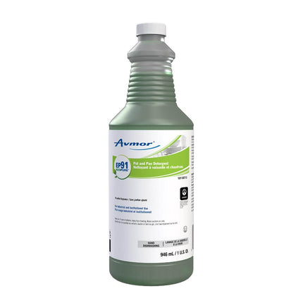 Diversey™ EP91 Pot and Pan Detergent, Green Colour, Citrus Fragrance, 946ml, Sold Individually-B2B Discounters