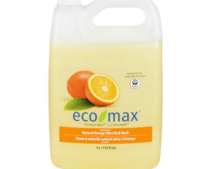 Eco-Max® Ultra Dish Wash, Natural Orange, 4L, Sold Individually-B2B Discounters