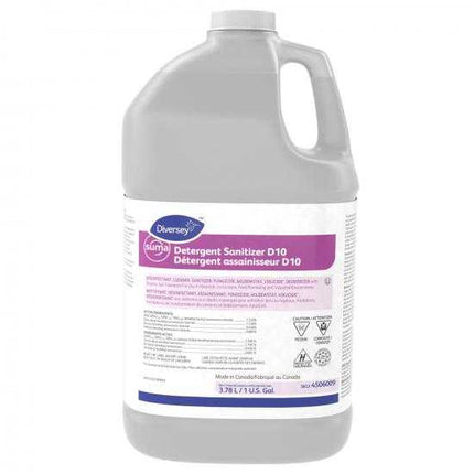 Diversey™ Suma® Detergent Sanitizer D10, Clear, 3.78L, Sold Individually-B2B Discounters