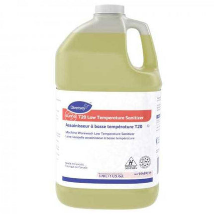 Diversey™ Suma® T20 Low Temperature Sanitizer, Yellow, 3.8L Sold Individually-B2B Discounters