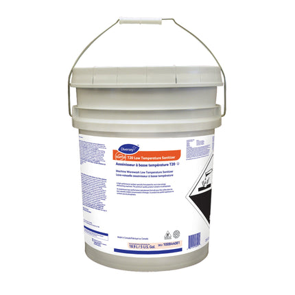 Diversey™ Suma® T20 Low Temperature Sanitizer, Yellow, 5gal Pail, Sold Individually-B2B Discounters