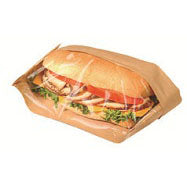 Bread Bag XL Dubl View, 4.25" X 2.75" X11.75", Natural Kraft Greaseproof, 500/Case-B2B Discounters