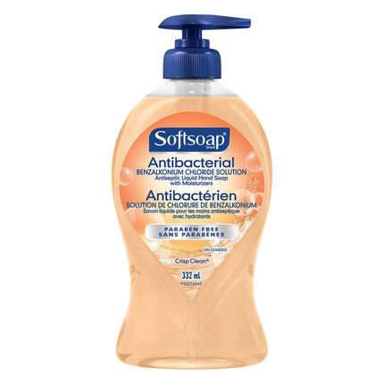 Softsoap® Antibacterial Liquid Hand Soap, Crisp Clean, Orange, 332ml, 6 Bottles/Case-B2B Discounters