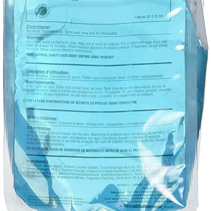 Rubbermaid® Enriched Foam Moisturizing Hand Soap, Blue, 1.1L, 4/Case-B2B Discounters