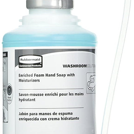 Rubbermaid® OneShot® Moisturizing Foam Hand Soap, Blue, Refill, 800mL, 4/Case-B2B Discounters