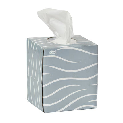 Tork® Premium Facial Tissue Cube Box, 2 Ply, White, 94 Sheets/Box, 36 Boxes/Case-B2B Discounters
