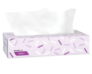 Cascades PRO Select® Flat Box Facial Tissue, F950, 2-Ply, White, 100 Sheets/Box, 30 Boxes/Case-B2B Discounters