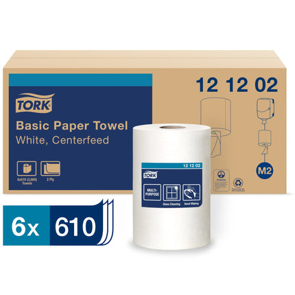 Tork® Advanced Soft Centrefeed Hand Towel, 2-Ply, White, 599.83'/Roll, 6 Rolls/Case-B2B Discounters
