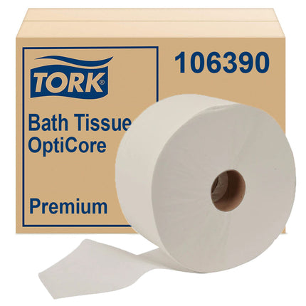 Tork® Premium Bath Tissue Roll W/ OptiCore®, 2 Ply, White, 800 Sheets/Roll, 36 Rolls/Case-B2B Discounters