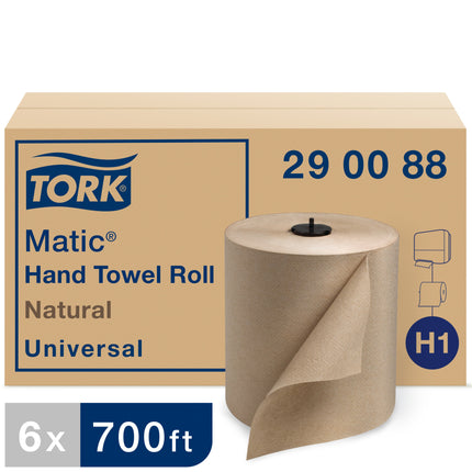 Tork® H1 Hand Towel, Kraft, 7.8", 700', 6/Case-B2B Discounters