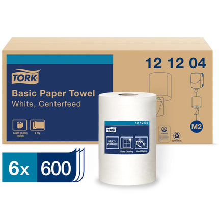 Tork® Advanced Soft Centerfeed Hand Towel, 2 Ply, White, 600', 6/Case-B2B Discounters