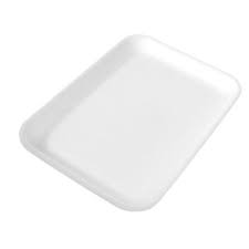 Dyne-A-Pak® 2S Tray, Polystyrene Foam, 8.25" X 5.75" X5/8", White, 500/Case-B2B Discounters