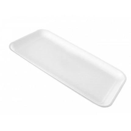 Dyne-A-Pak® 13S/35 Meat Tray, 10-5/16" X 5-7/16" X 0.5", Polystyrene Foam, White, 500/Case-B2B Discounters