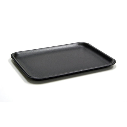 Meat Tray, Black, Foam Polystyrene, 10x8x0.625, 500 Trays/ Case-B2B Discounters