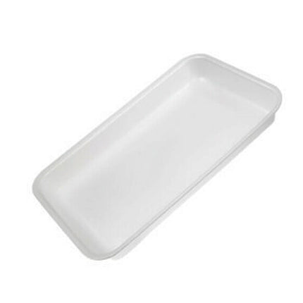 25D Deep Foam Meat Tray, White, 8" Width, Rectangular, Polystyrene, 250/Case-B2B Discounters