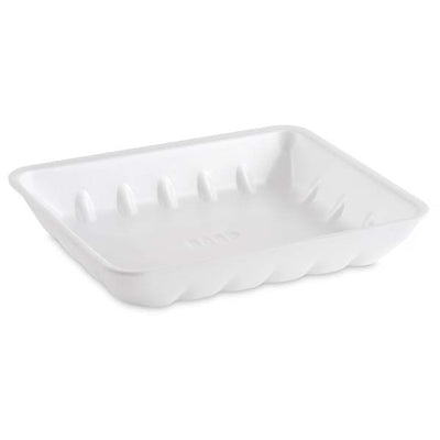 Pactiv® Polystyrene Foam Processor Tray, 11.13" X 9.25" X 2", White, 200/Case-B2B Discounters