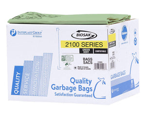 Ralston Biosak™ Compostable Bag, Green, Extra Strong, 35" x 50", 75/Case-B2B Discounters