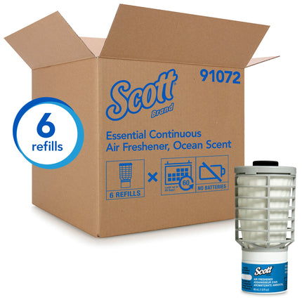 Scott® Essential Continuous Air Freshener (91072), Ocean Scent, 6/Case-B2B Discounters
