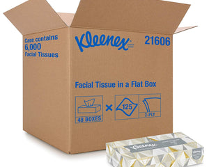 Kleenex® Professional Facial Tissue (21606), 2-Ply, White, 125 Tissues/Box, 48 Boxes/Case-B2B Discounters
