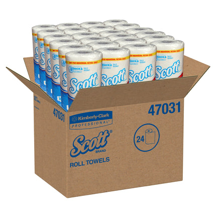 Scott® 47031 Scott Paper Towel, Choose A Sheet, 1-Ply, 102-Sht, White, 24/Case-B2B Discounters