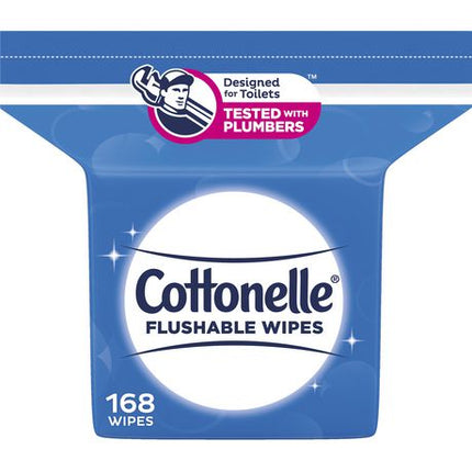 Cottonelle® Fresh Care Flushable Wipes, 5X7.25, 168-CT, White, 8/Case-B2B Discounters