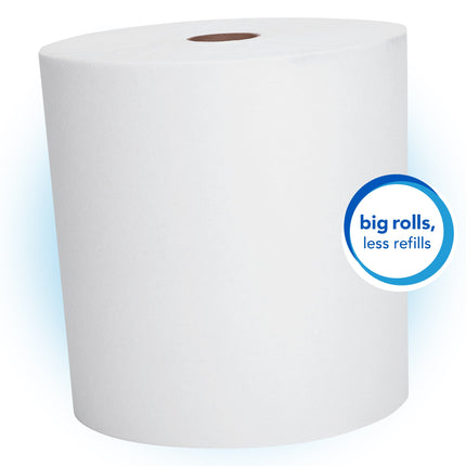 Scott® Essential Universal High-Capacity Hard Roll Towels (01005), With Absorbency Pockets, 1.5" Core, White, 1,000'/Roll, 6 Rolls/Case, 6,000'/Case-B2B Discounters